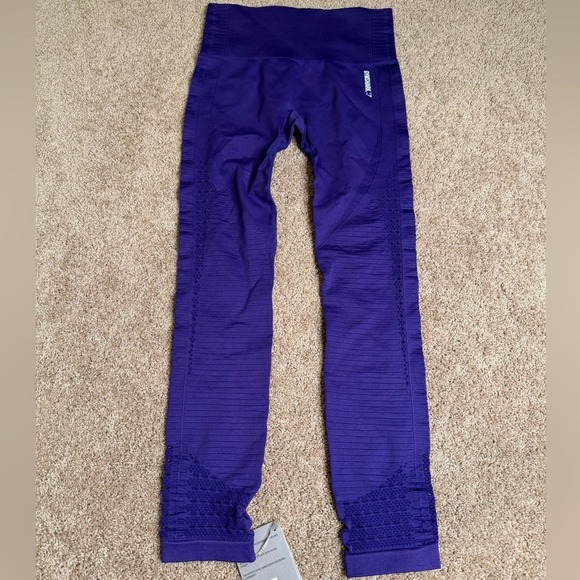 Gymshark Energy High Waisted Leggings‎ Purple NWT Size Small - Picture 3 of 5
